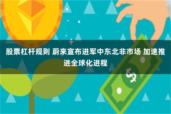 股票杠杆规则 蔚来宣布进军中东北非市场 加速推进全球化进程