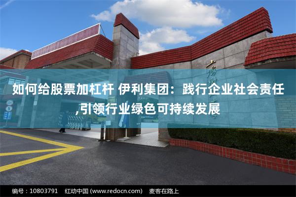 如何给股票加杠杆 伊利集团：践行企业社会责任,引领行业绿色可持续发展